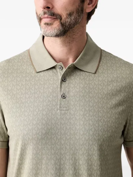 Scurt tricou polo Michael Kors cu imagine verde
