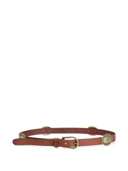Cu centură curea Woolrich din piele maro