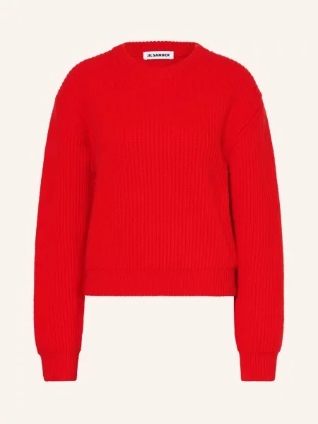 Jil Sander Sweter rot czerwony