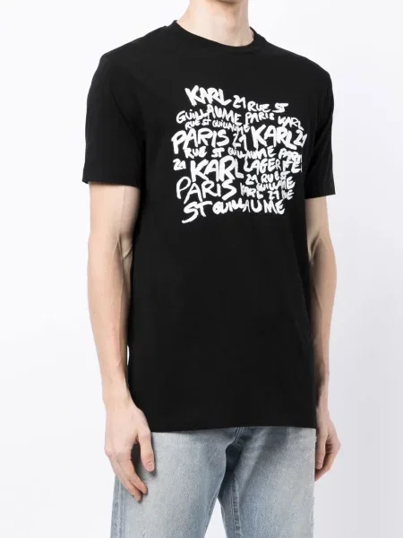 Tricou Karl Lagerfeld cu imagine negru