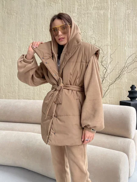 Жилет з утеплювачем Milirud світло-коричневий нейлон/поліестер коричневий