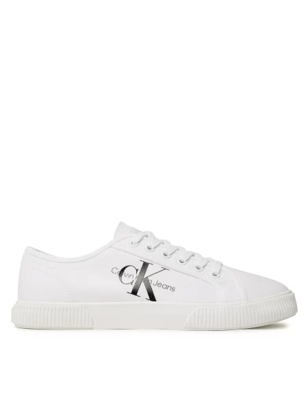 Calvin Klein Jeans Tenis superge Essential Vulcanized 1 bela