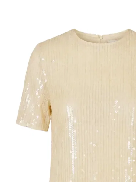 Rochie mini Monse cu paiete din dantelă galben