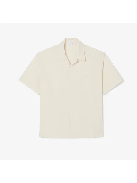 Lacoste Koszula O Luźnym Kroju Seersucker biały