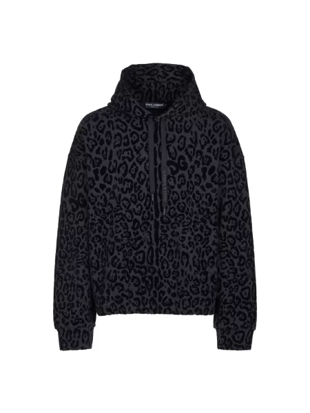 Bluza z kapturem Dolce And Gabbana z kapturem szara