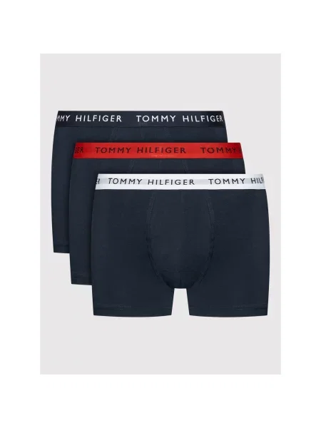 TOMMY HILFIGER Boksarice Essential mornarska / svetlo siva / rdeča / bela modra