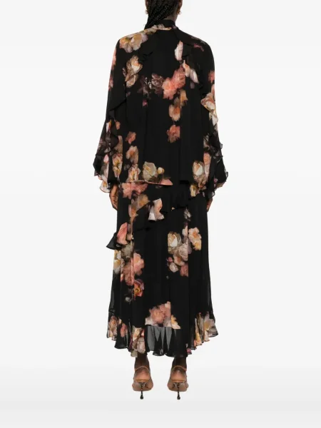 Bluză Zimmermann cu model floral cu imagine negru