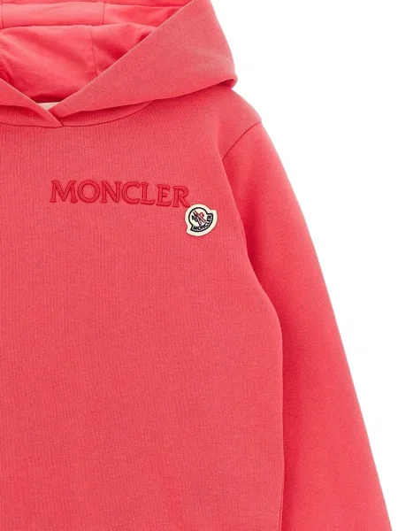 Dětska mikina s kapucí Moncler Enfant růžová