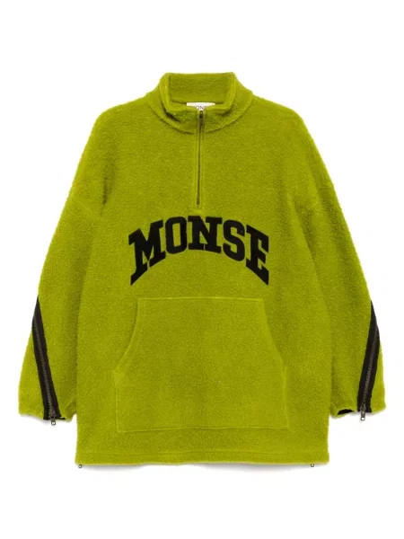 Polar Monse polarowy z zamkiem błyskawicznym do połowy zielony