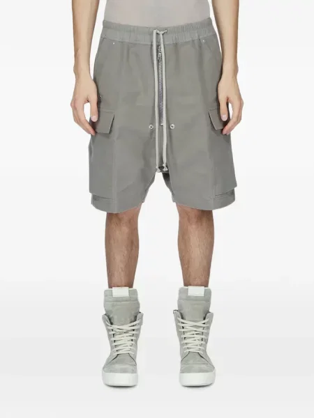 Pantaloni scurți Rick Owens din țesătură twill gri
