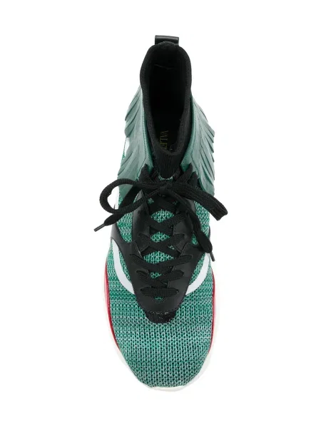 Sneakerși Valentino Garavani cu broderie verde