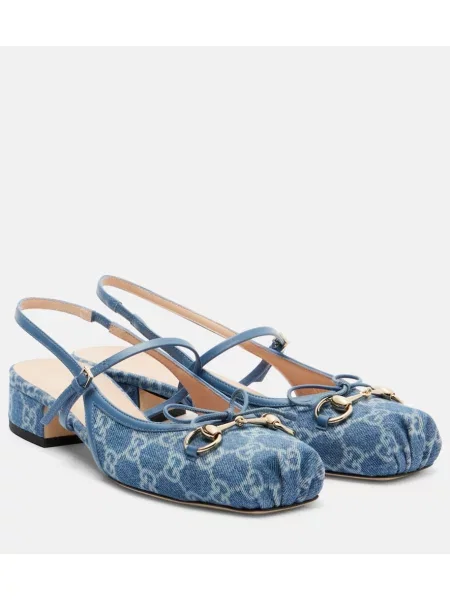 Salonarji Gucci z odprtimi petami modra