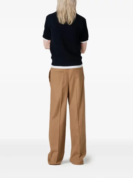 Tricou Miu Miu cu decolteu rotund scurt albastru