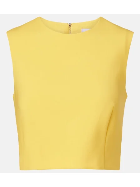 Cropp top Carolina Herrera de lână galben