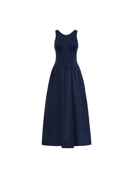 Sukienka typu fit and flare sukienka casualowa z mieszanka Polo Ralph Lauren niebieska
