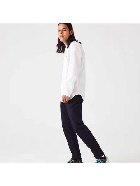 Lacoste Koszula O Regularnym Kroju Z Bawełny Premium biała