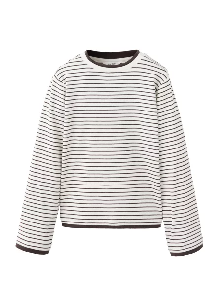 MANGO KIDS Tricou ciocolatiu alb