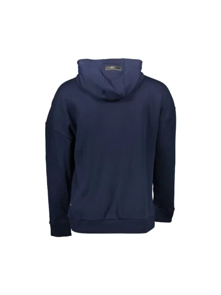 Bluza z kapturem Plein Sport z kapturem z długim rękawem niebieska
