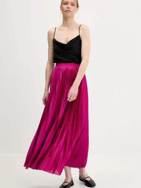 Юбка макси Answear Lab клеш розовая