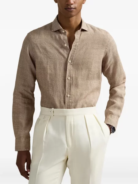 Krátký kostkovaná kšiltovka Polo Ralph Lauren s potiskem zelená
