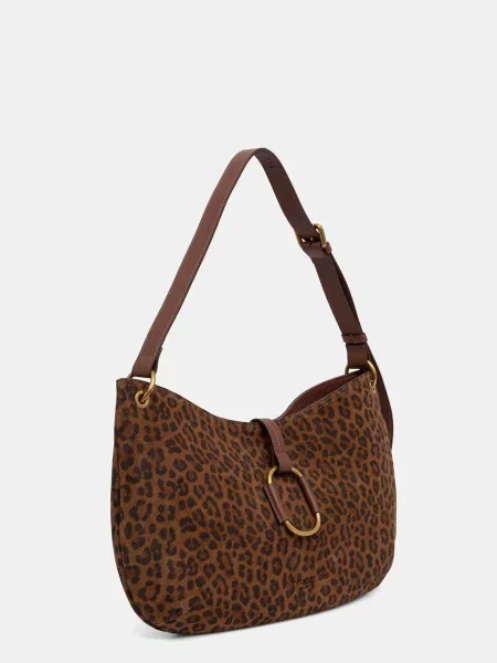 Geanta hobo Twinset din piele maro