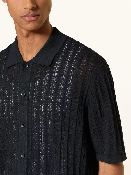 Drykorn Pletená Košile Dantte Comfort Fit tmavě modrá