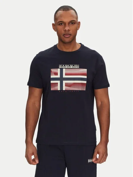 Napapijri Tricou S-Lari Bleumarin