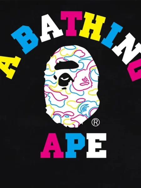Tricou A Bathing Ape® cu autograf negru