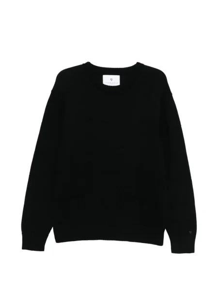 Pulover Seven Gauge cu decolteu rotund lung negru