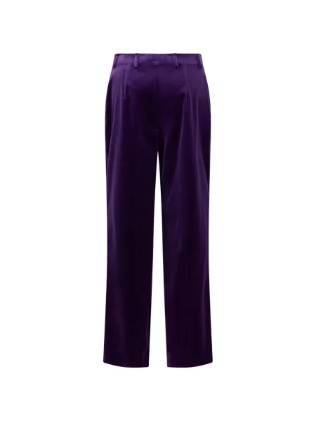 Pantaloni Alberta Ferretti de catifea violet
