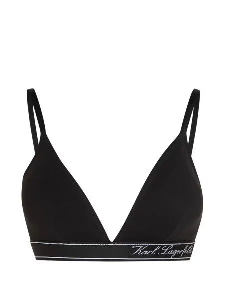 Sutien bralette Karl Lagerfeld cu dungi negru