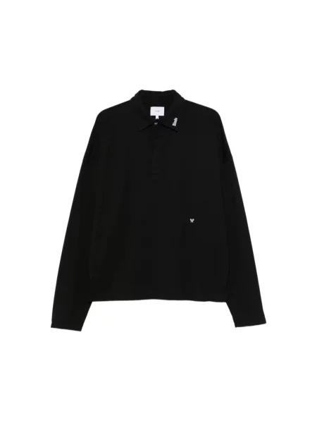 Sweter Rhude z długim rękawem z logo niebieski