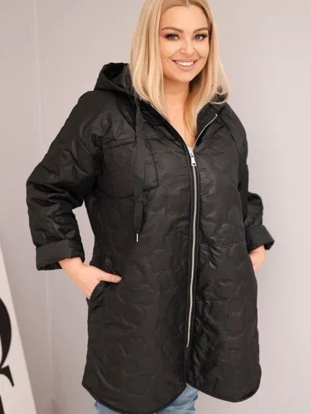 Geacă Kesi Włoski cu glugă negru