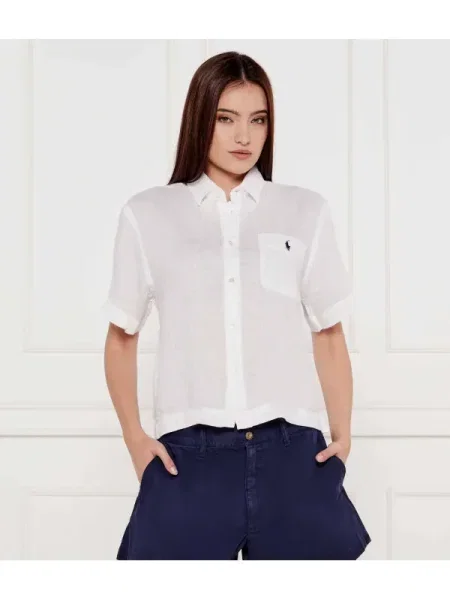 POLO RALPH LAUREN Len ing SAYNA | Cropped Fit fehér