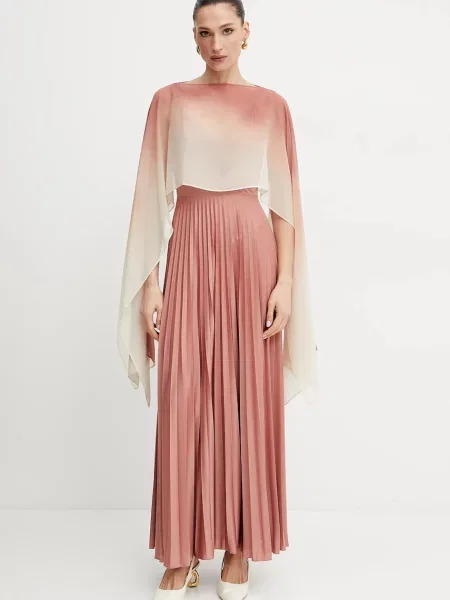 Макси платье Max&co клеш оранжевое