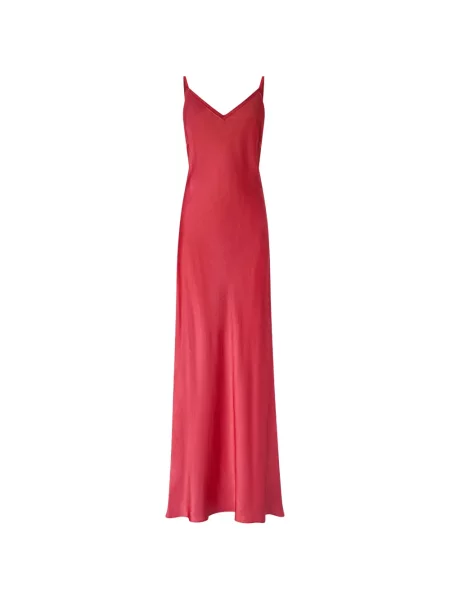 Lung rochie Pinko din satin roșu
