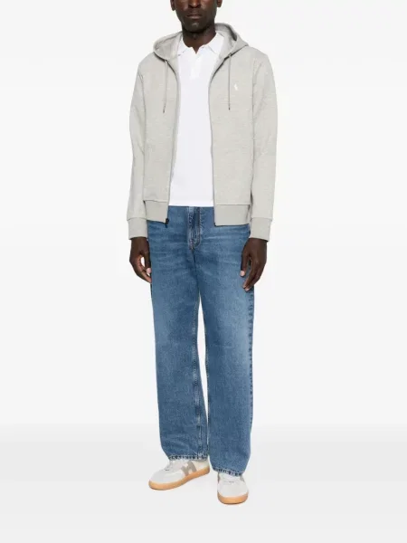 Hoodie Polo Ralph Lauren με κέντημα γκρι