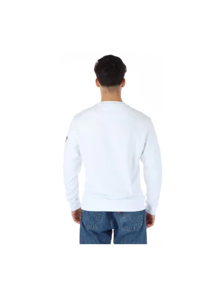 Bluza z kapturem North Sails z okrągłym dekoltem klasyczna z autografem biała