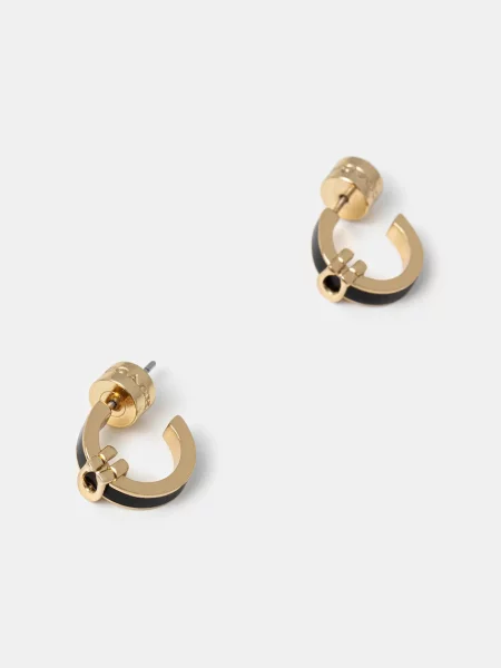 COACH Uhani zlata črna