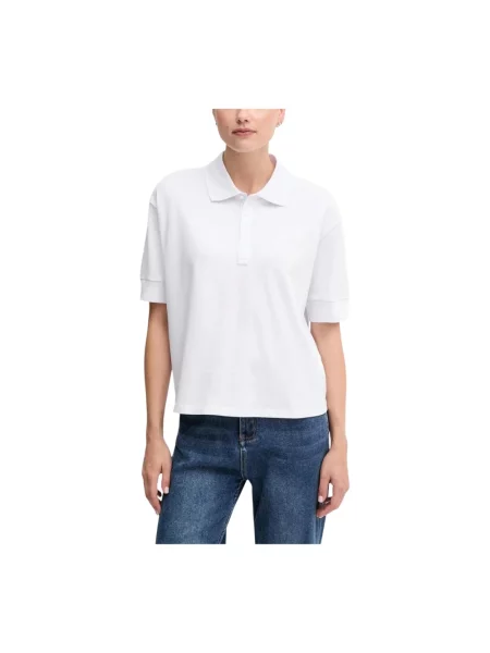 Polo Armani Exchange z krótkim rękawem z okrągłym dekoltem białe