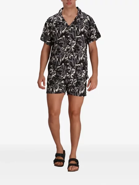 Slip de baie Boss cu model floral gri