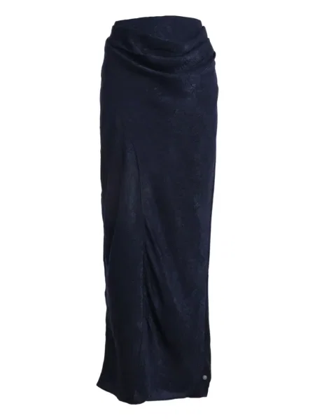 Fusta maxi Significant Other drapată albastru