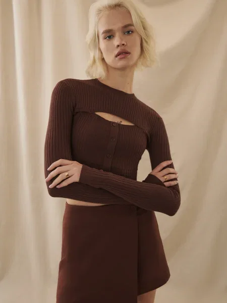 Kendall for ABOUT YOU Pulover Mary închis maro