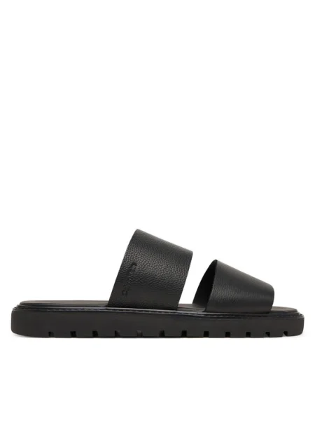 Calvin Klein Papucs Sq Molded Sandal Db Lth fekete