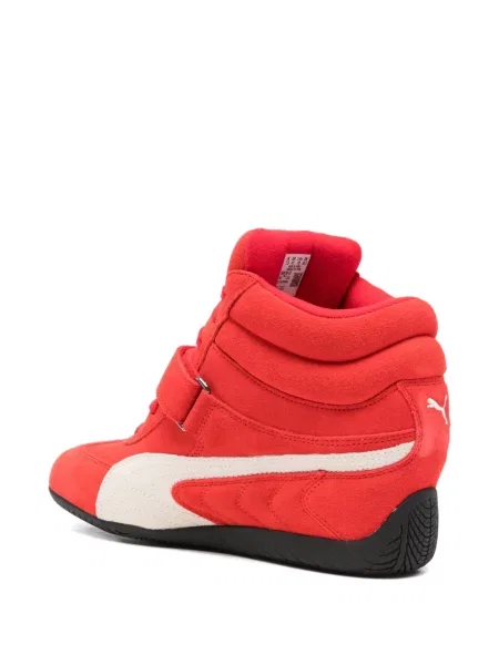 Fűzős éksarkú csipkés sneaker Puma piros