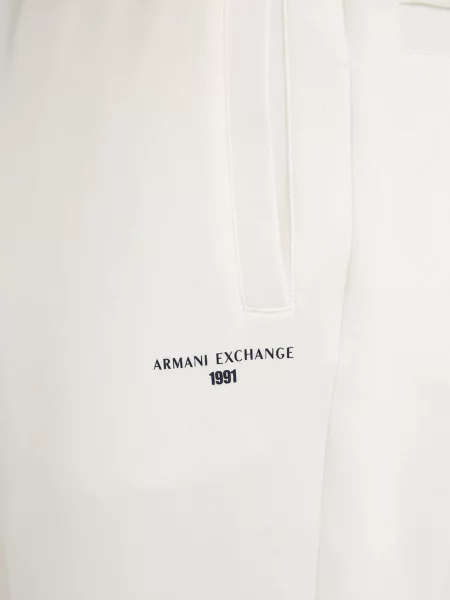 Спортивні штани Armani Exchange з принтом бежевий