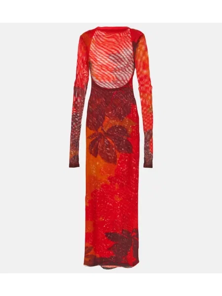 Rochie maxi Sir de costum roșu