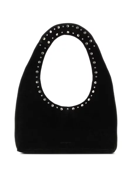 Geantă Gimaguas din piele de căprioară negru