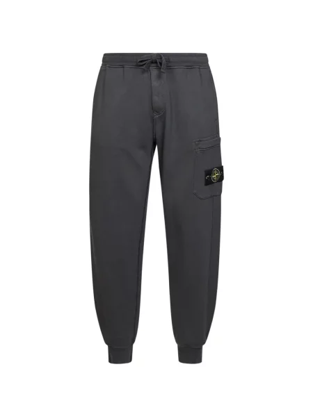 Pantaloni Stone Island cu strasuri alergare gri