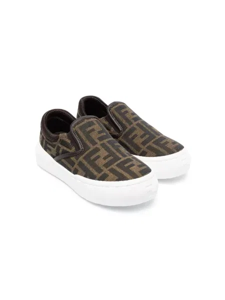 Sneakersy dziecięce Fendi brązowe